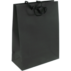 Draagtas zwart met koord 22x10x29cm 100st Tpk269755